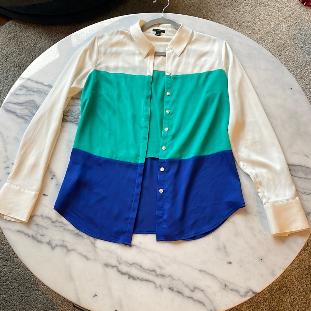 Ann Taylor Colorful Button Down Blouse - Size 4